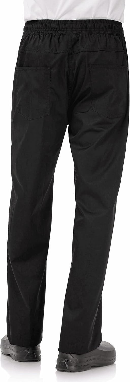 Chef Works BBLW Basic Herren Baggy Leichte Chef Hose, BBLW-BLK-S, S
