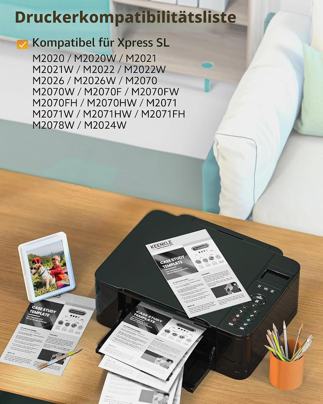 KEENKLE MLT-D111S D111L Kompatible für Samsung Xpress m2070w Toner D111S MLTD111S Schwarz für Samsun
