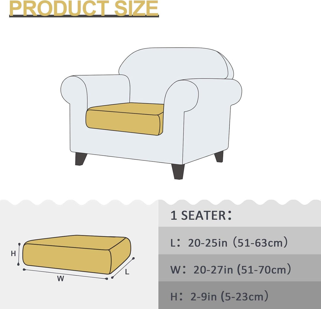 TAOCOCO Sofa Sitzkissenbezug Stretch Kissenbezug 1 Stück Sofakissen Schonbezug Sofasitzbezug für Sof