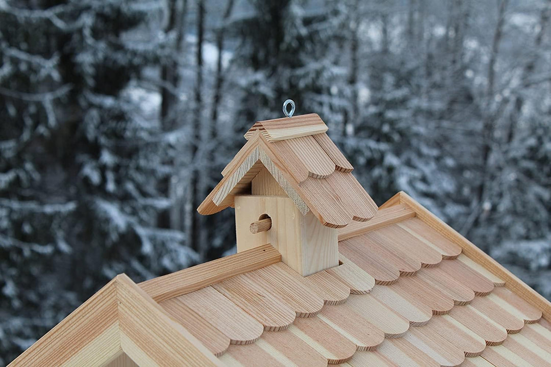 Vogelhaus Lärchenholz (V87) Holzschindeln Vogelhäuser Vogelfutterhaus Vogelhäuschen