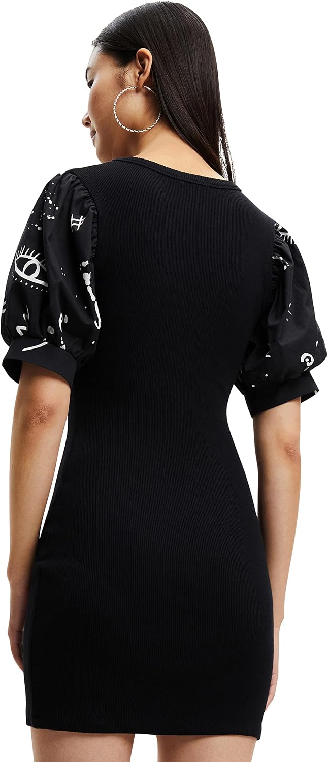 Desigual Damen Casual Dress XL Schwarz, XL Schwarz