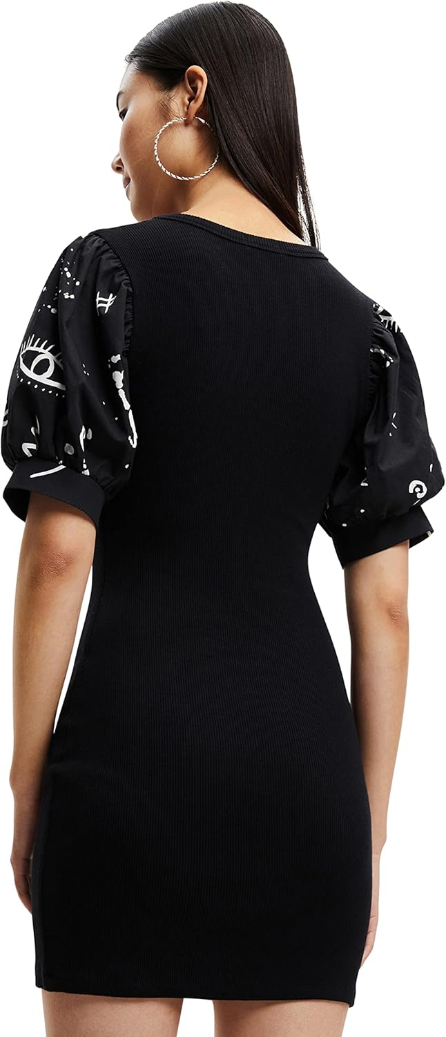 Desigual Damen Casual Dress XL Schwarz, XL Schwarz