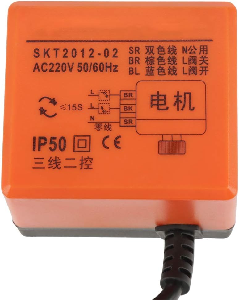 G1/2 "DN15 Messing motorisierter Kugelhahn, elektrischer 3-Wege-220-V-Wechselstrom-Kugelhahn zur Dur