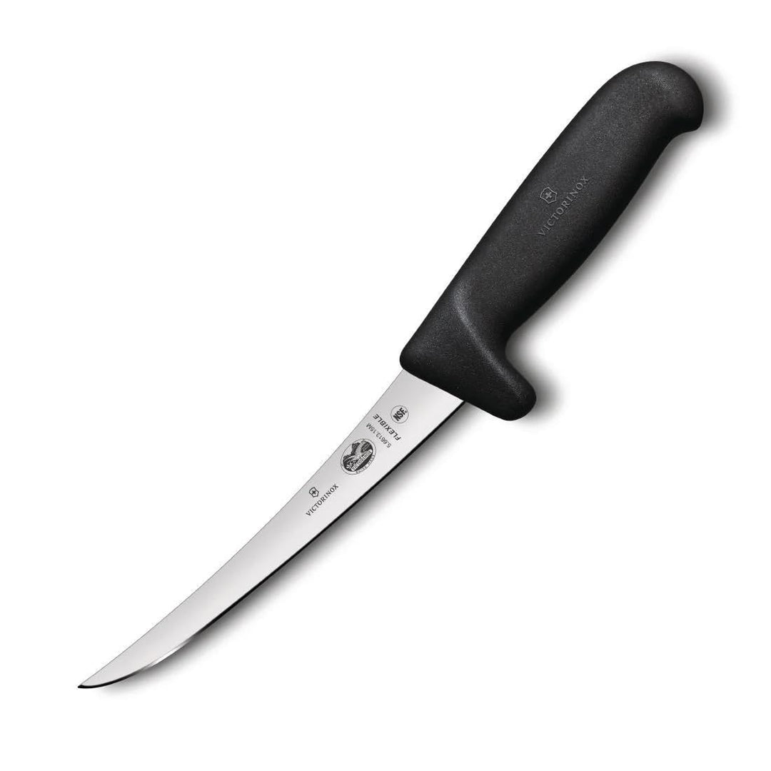 Victorinox, coltello disossatore da cucina Fibrox Safety Grip con lama in acciaio inox e manico anti