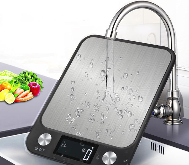 Lebensmittelwaage mit LED-Anzeige 7 Wiegeeinheiten 22lb Gewicht Kapazität Edelstahl Top für Meal Pre