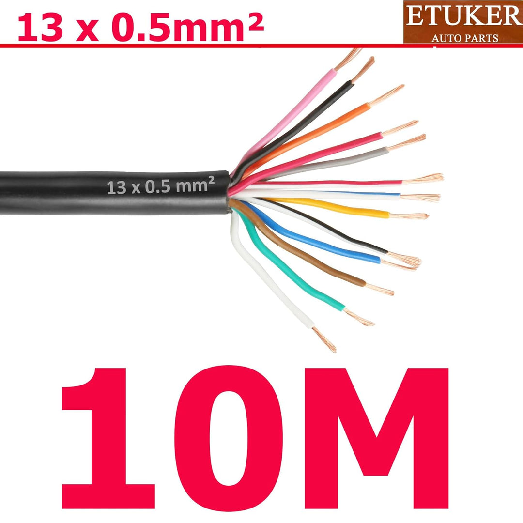 20AWG 13×0.5mm² Elektrischer Draht Kabel 13 adrig 10M Kupferkabel Fahrzeugkabel 13 polig Verlängerun