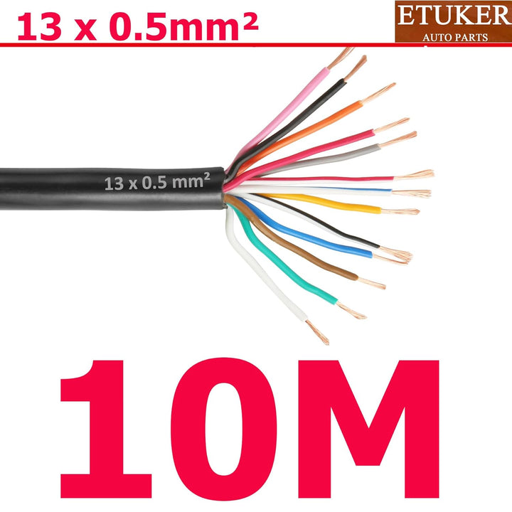 20AWG 13×0.5mm² Elektrischer Draht Kabel 13 adrig 10M Kupferkabel Fahrzeugkabel 13 polig Verlängerun