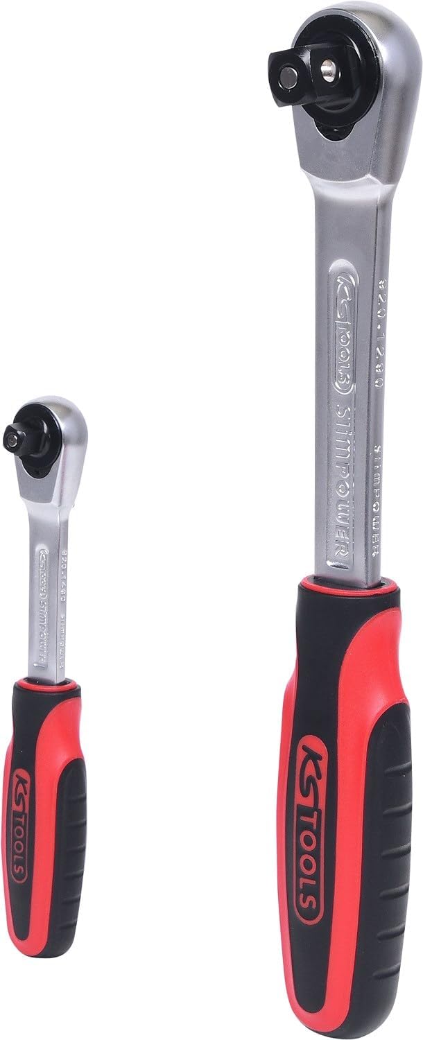 KS Tools 920.0002 SlimPOWER Umschaltknarren-Satz, 2-tlg.1/4" + 1/2"