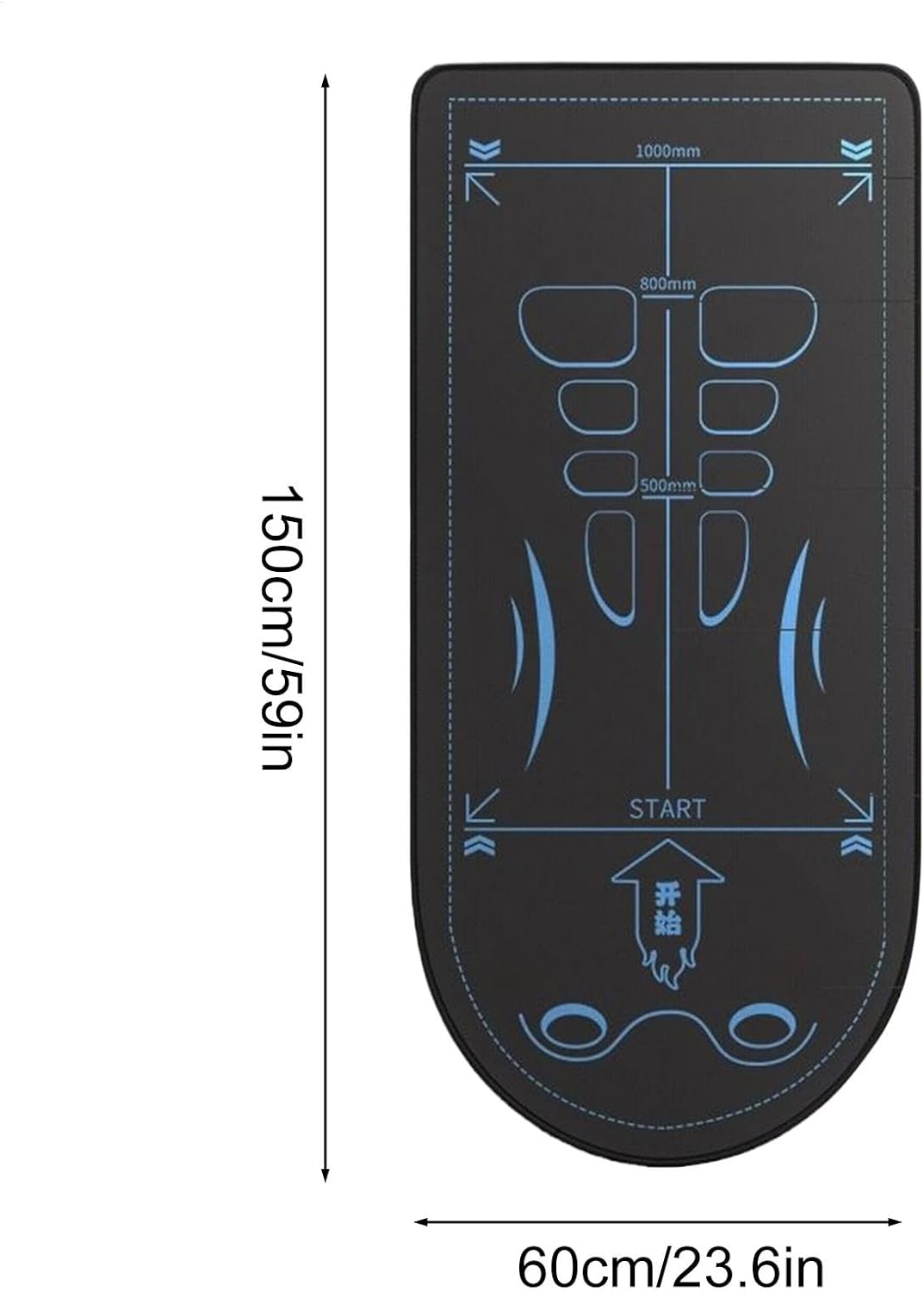 Bauchroller, Matte, rutschfeste Trainingsmatte, Bauchmuskel-Matte, 7 mm dicke Bodenplatte, Schalldäm