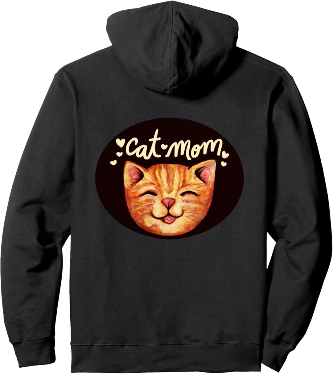 Happy Orange Tabby Cat Nette Katze Pullover Hoodie