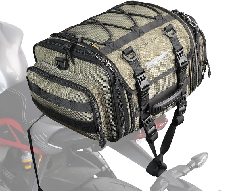Rhinowalk Motorrad Sitztaschen 19-26L Wasserdicht Motor Rücksitztasche Gepäcktasche Hecktasche Erwei