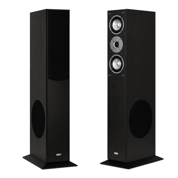 mohr 1 Paar Standlautsprecher SL15 schwarz Lautsprecherboxen, HiFi Klang zum günstigen Preis, Elegan