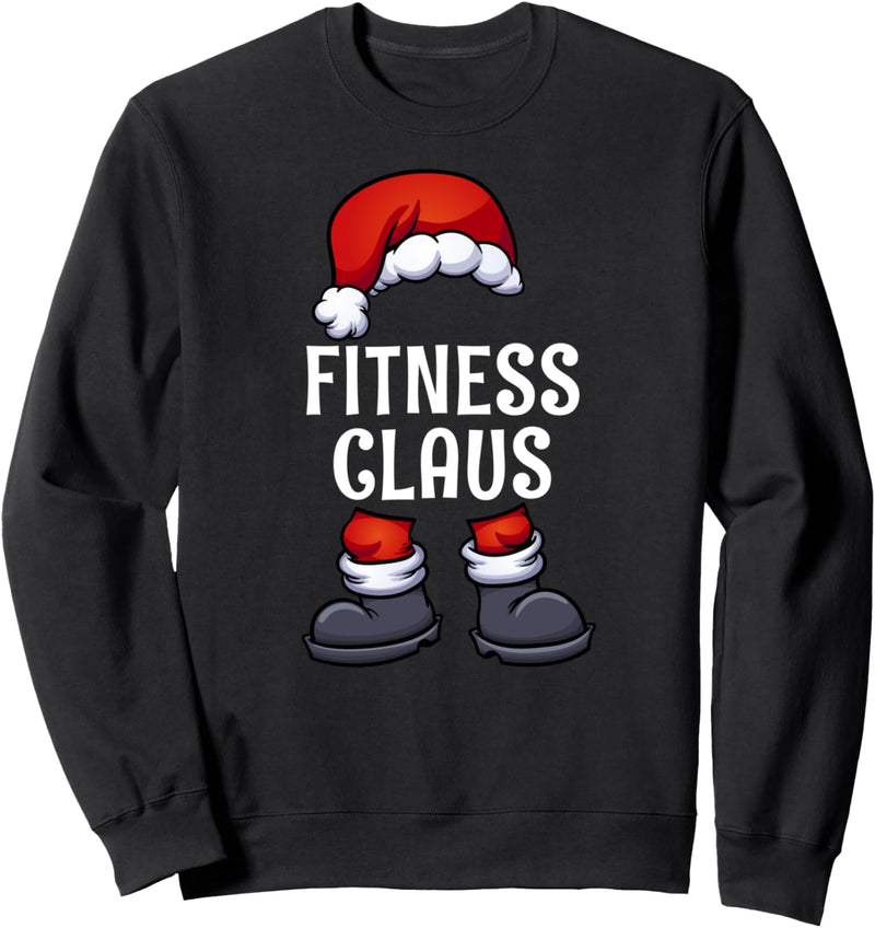 Fitness Claus Weihnachten Partnerlook Weihnachtsmann Sweatshirt