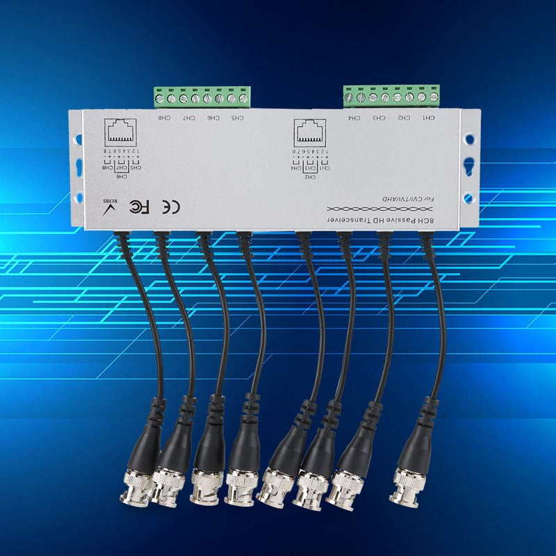 wosume Passiver Video-Balun-Transceiver, kompatibel mit Allen HD-CVI-, HD-TVI-, HD-AHD-BNC-Stecker z