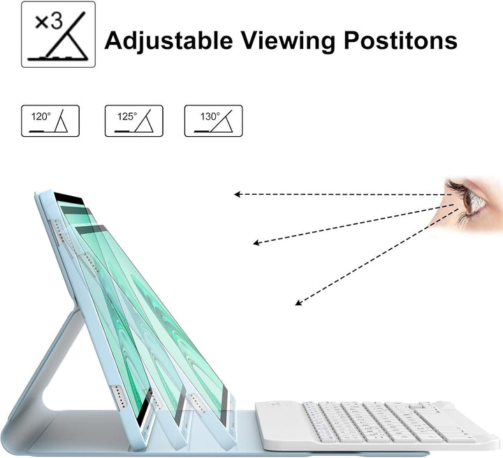 IVEOPPE Tastatur Hülle für Honor Pad X8a, Hülle mit Tastatur für Honor Pad X8a 11 Zoll, Bluetooth Ab