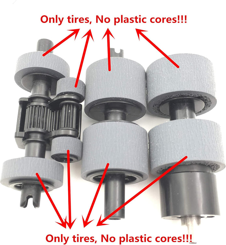 OKLILI 5SET PA03708-0001 Pickup Pick Roller Reifenbremse Roller Reifen Kompatibel mit Fujitsu SP-112
