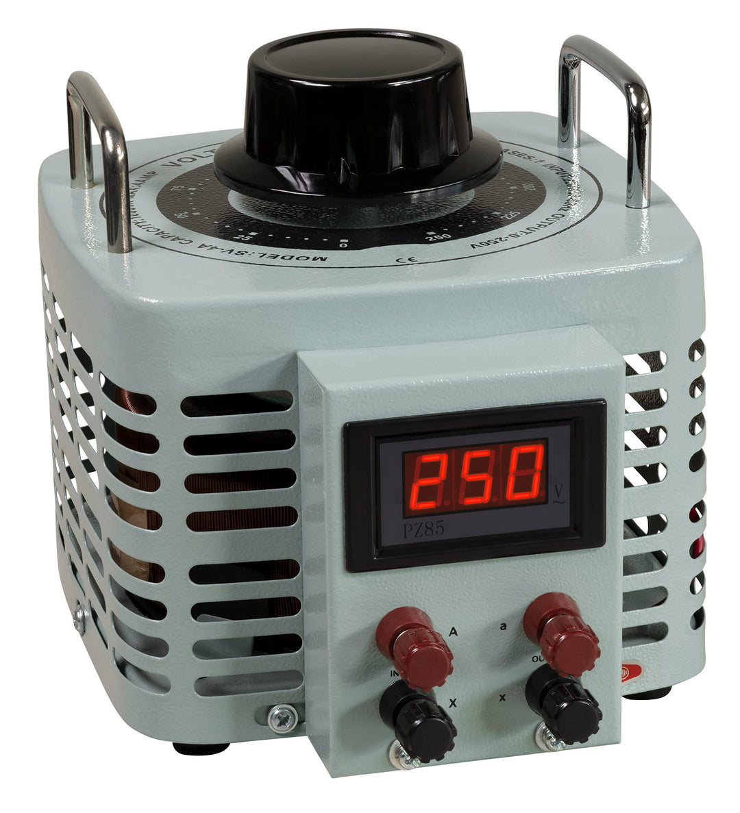 MC POWER - Ringkern-Stelltrafo | V-4000 LED Anzeige | Regel-Trafo regelbar 0-250 Volt, 4A, 1.000 Wat