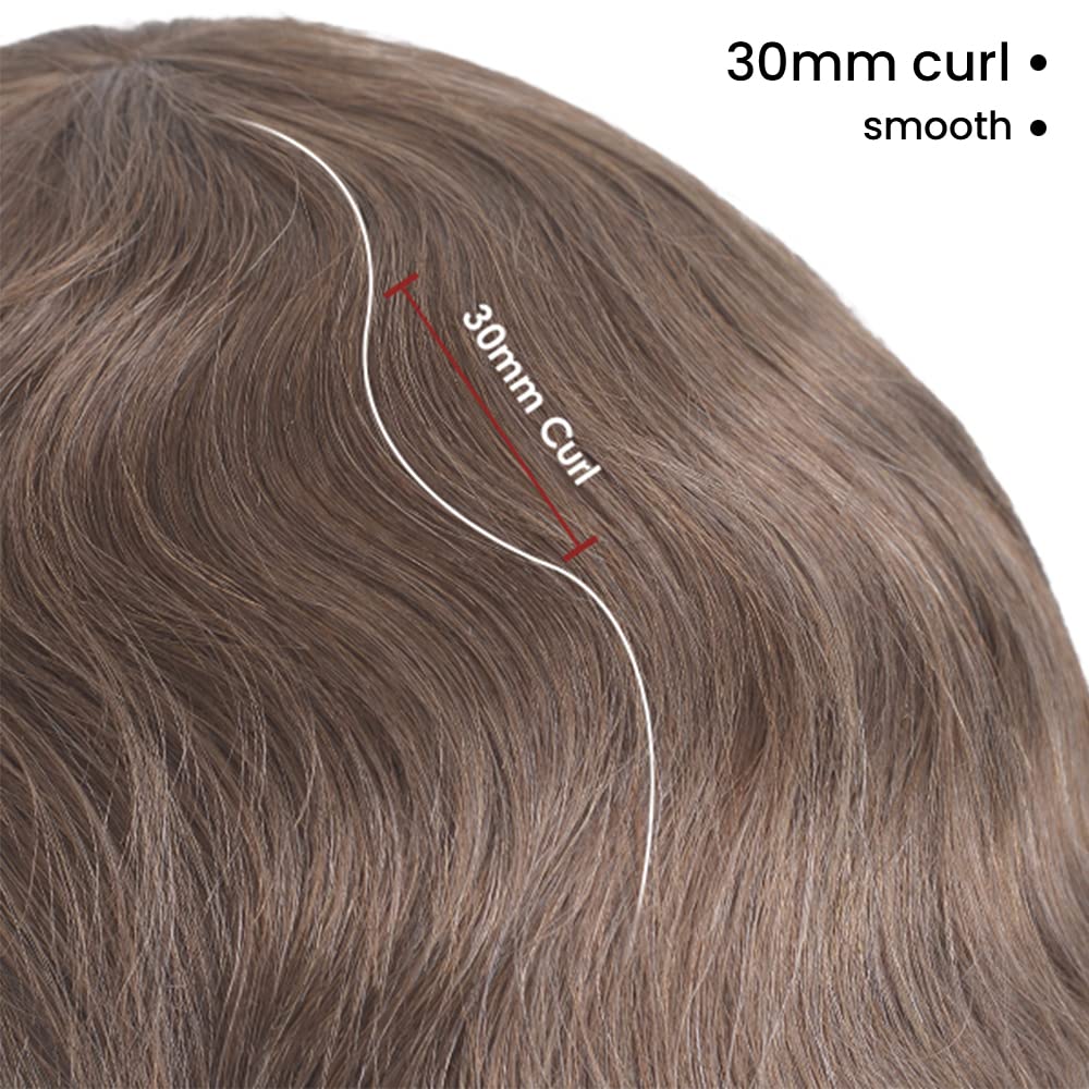 Lordhair Perücke Männer,Realität Toupet,0,06 mm Alle V-Looped Dünnes,Haarfreestyle,Natürlich eng anl