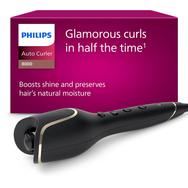 Philips StyleCare Prestige Automatischer Lockenstab mit innovativem System für Locken (Modell BHB876