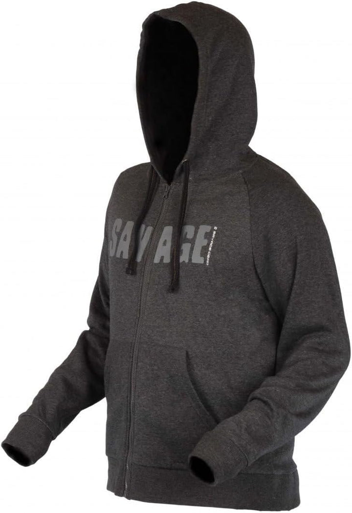 Savage Gear einfach Savage Zip Hoodie XL Gray, XL Gray