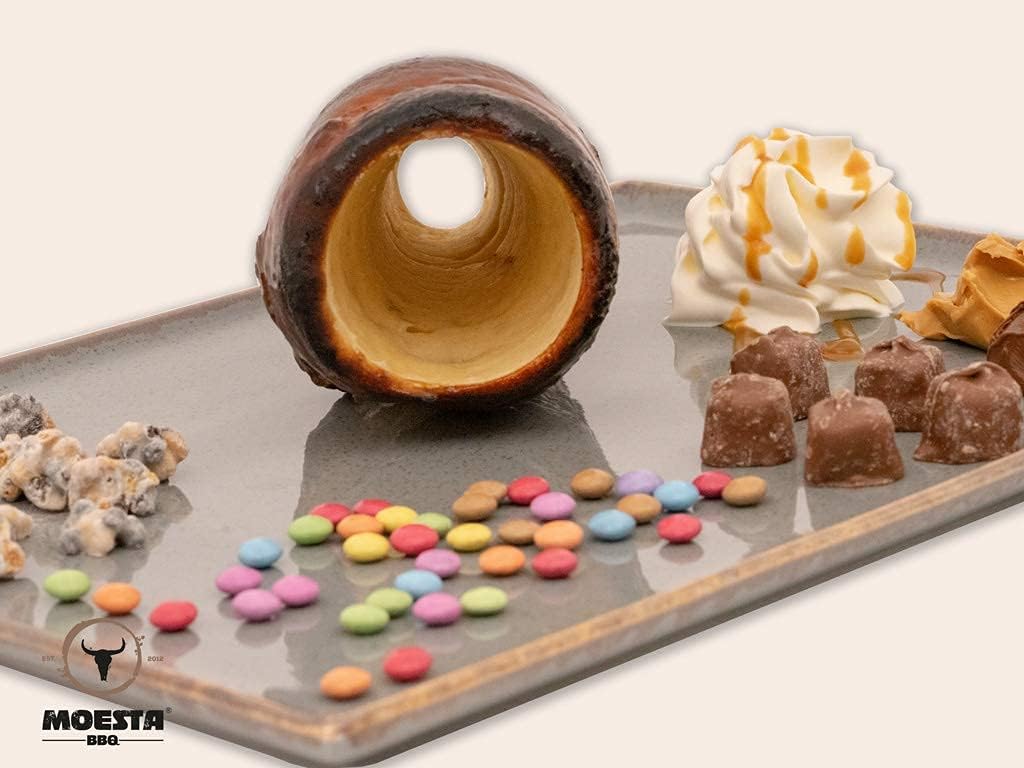 MOESTA-BBQ 19209 - FeuerTüte – Lebensmittelechte Rotisserie-Buchenholzrolle für Baumstriezel - Halte