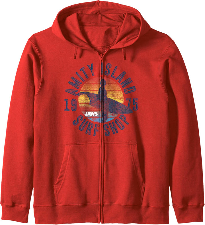 Jaws Amity Island Surf Shop 1975 Retro Logo Kapuzenjacke