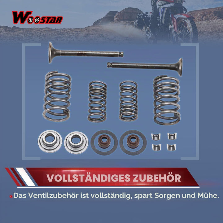WOOSTAR Zylinderkopf 64mm Ventilbaugruppe Ersatz für GY6 50ccm 139QMB Motor Roketa Taotao Sunl Chine