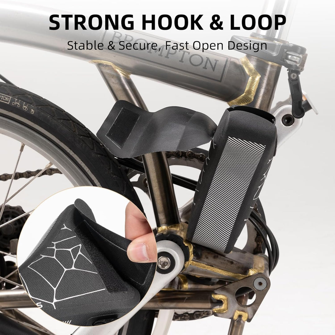 ROCKBROS Triangle Fahrrad Werkzeugtasche für Brompton Fahrrad Dreiecktasche wasserdichte Rahmentasch