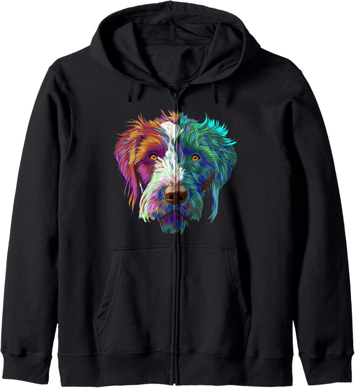 Splash Hund Deutsch Drahthaar Kapuzenjacke