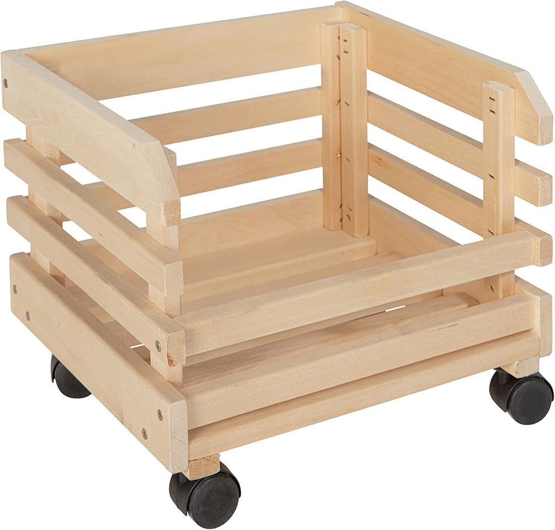 Inter Link - Holzkiste - Stapelkiste massivholz – Aufbewahrungskiste, Für Obst, Gemüse, Wein, Garten