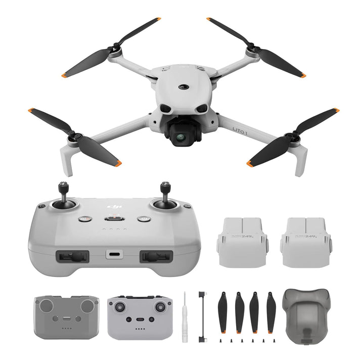 DJI Lito 1 Combo mit 2 Akkus Bundle, Drohne mit 4K Kamera, Hinderniserkennung, ActiveTrack, 4K Video