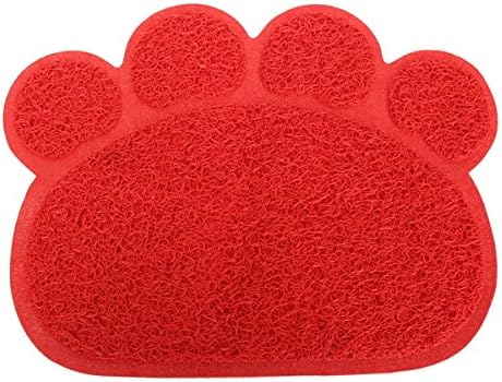 Napfunterlage Hund + Katze Hundenapf Unterlage für Näpfe Katzennapf (rot, 30cm x 36cm) rot 30cm x 36