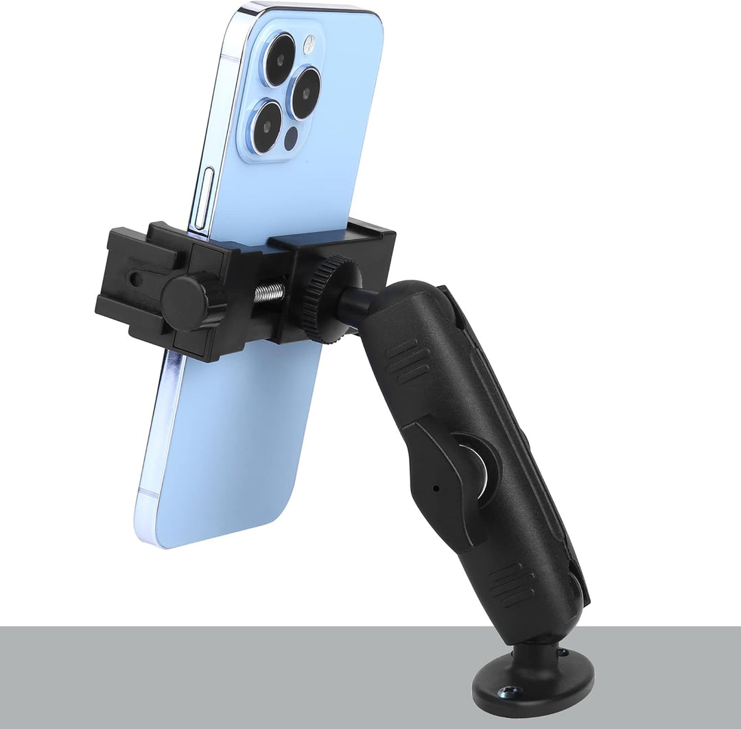 Peastrex Handy-Wandhalterung mit Kugelkopf, Langer Arm, Bohrsockel, 360 Grad, für 3,5 bis 7 Zoll Han