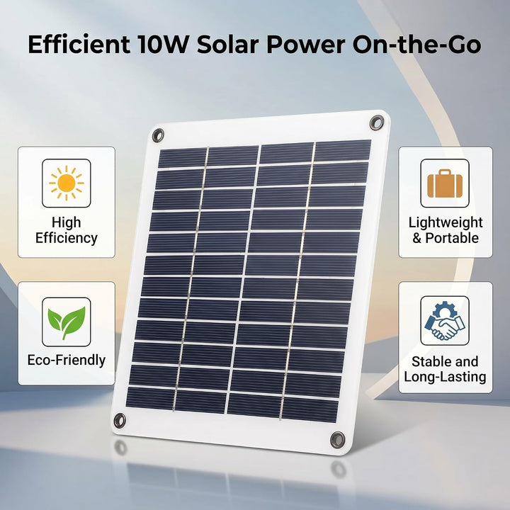 Tragbares Solarladegerät, 10W Ladegerät aus Polykristallines Silikon für 9V bis 12V Batterien für So