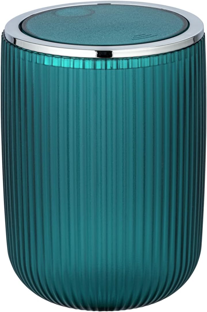 WENKO Schwingdeckeleimer Agropoli S Petrol 20 x 14.5 x 14.5 cm Petrol, 20 x 14.5 x 14.5 cm Petrol