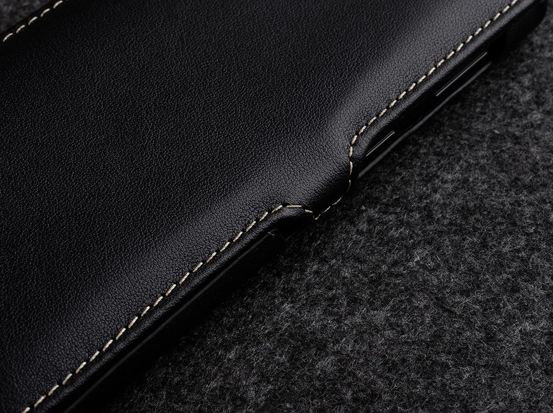 STILGUT Book Case kompatibel mit Samsung Galaxy S21 Plus 5G Hülle aus Leder mit Clip-Verschluss, Led