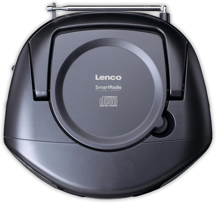 Lenco SCD-6000BK Tragbares Internetradio mit DAB+/FM, Bluetooth, CD-Player und 2,4-Zoll TFT-LCD-Farb