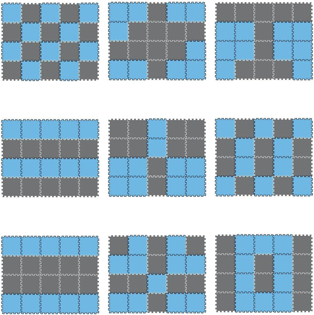 LittleTom 18 Teile Spielmatte Baby ab Null - 30x30 Schaumstoff Puzzlematte Kinder Isomatte Baby Spie