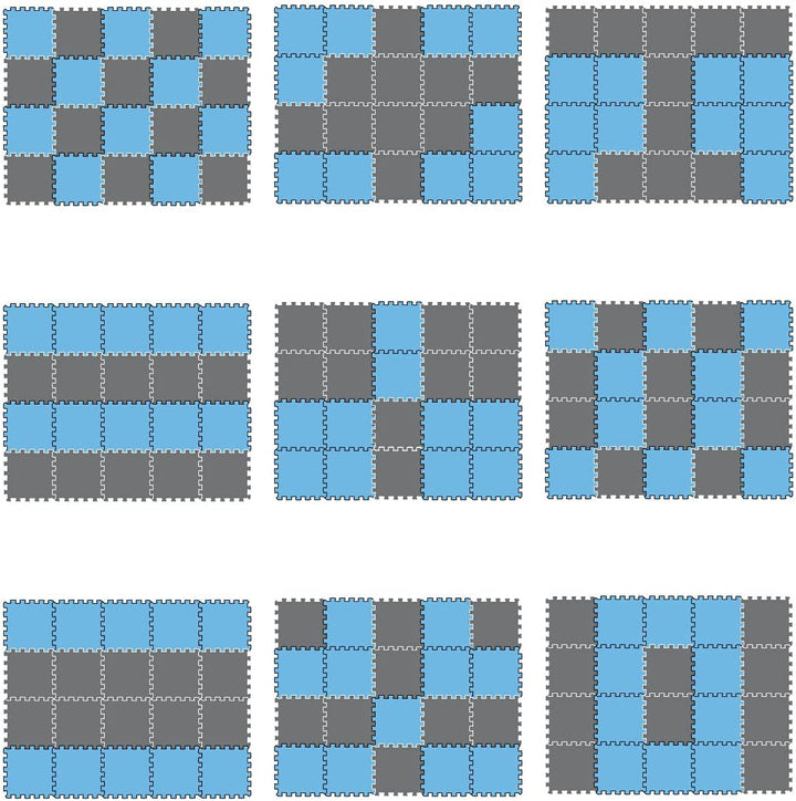 LittleTom 18 Teile Spielmatte Baby ab Null - 30x30 Schaumstoff Puzzlematte Kinder Isomatte Baby Spie