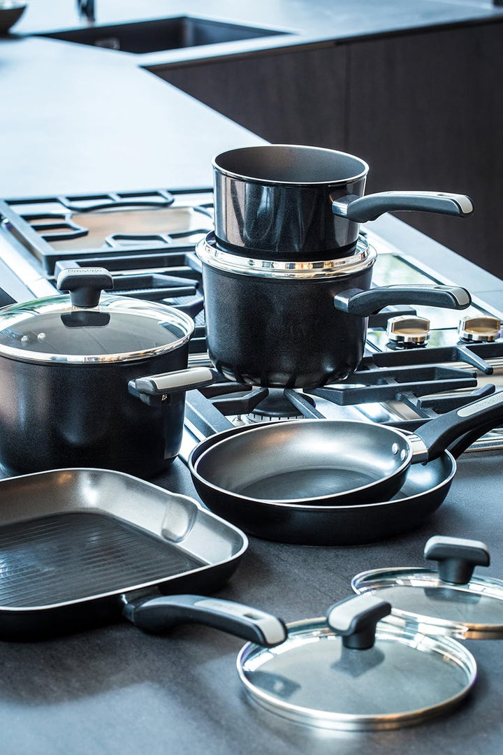 Prestige Duraforge Aluminium 5 piece cookware set-Black Kochgeschirr, Schwarz 5-Piece, 5-Piece