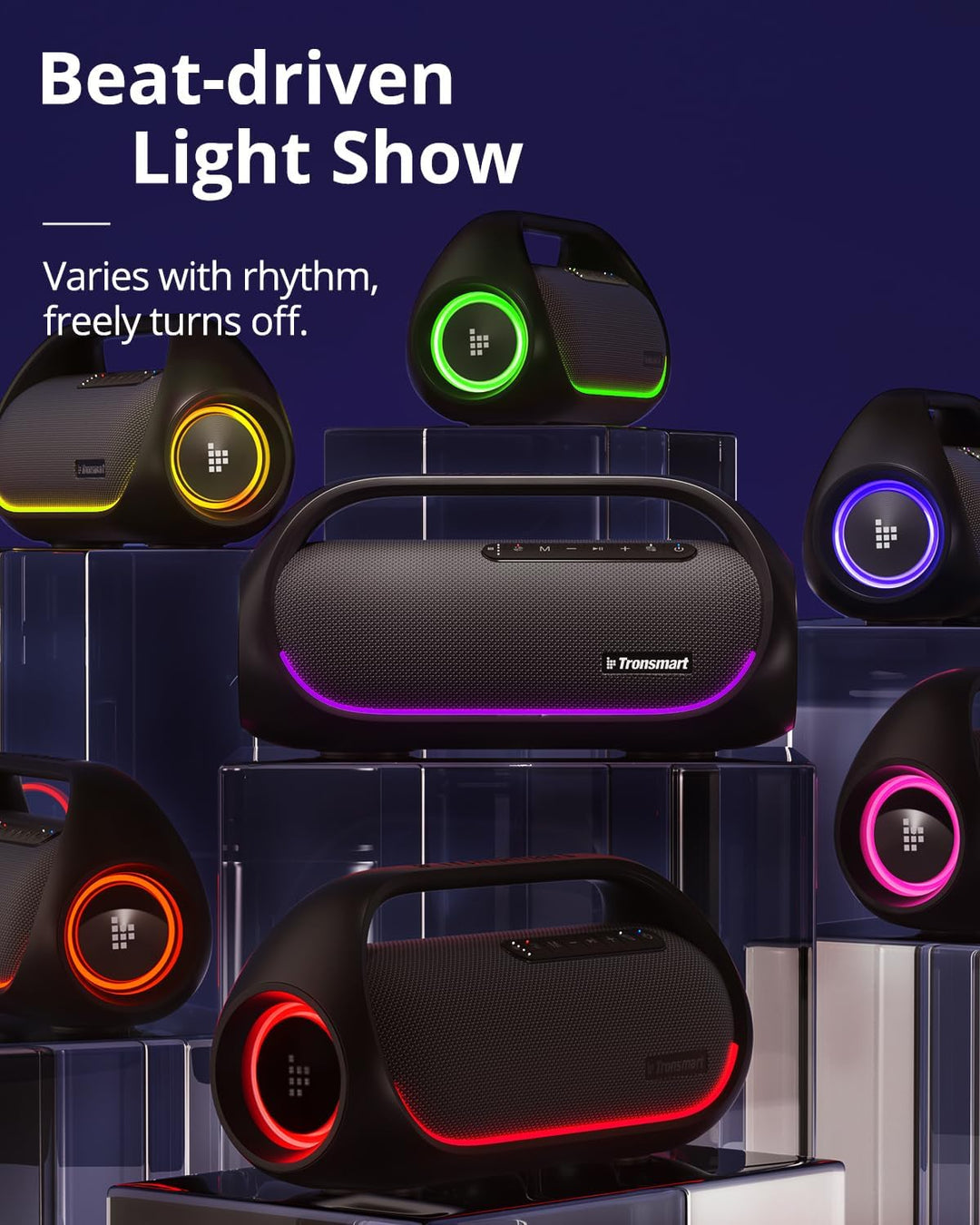 Tronsmart Bang Lautsprecher 60W, IPX6 Wasserdicht leistungsstarke BASS Box,Bluetooth Musikbox mit LE