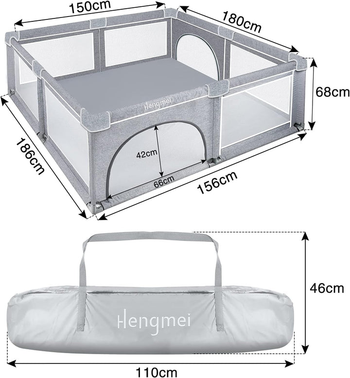 Aufun Laufstall Baby Laufgitter Absperrgitter, XL Kleinkinder grosse Sicherheitsspielplatz, Schutzgi