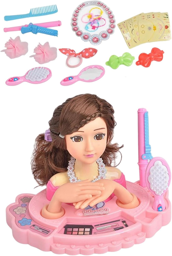Make Up Und Haarstyling Puppenkopfspielzeug, Make Up Friseur Puppenstyling Kopfspielzeug Mit Haarzub