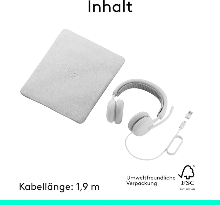 Logitech Zone Wireless 2 ES for Business – Kabelloses Headset mit Geräuschunterdrückung und Adaptive