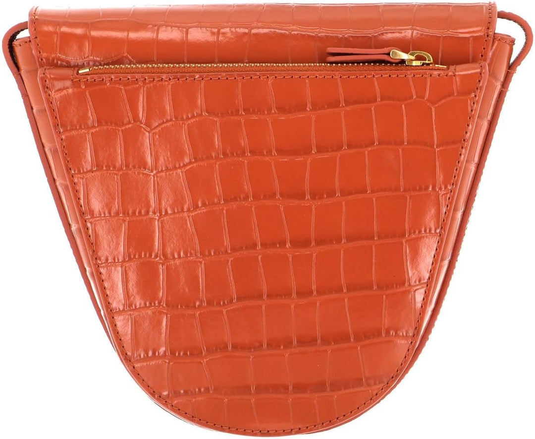 Coccinelle Josephine Croco Crossbody Chestnut