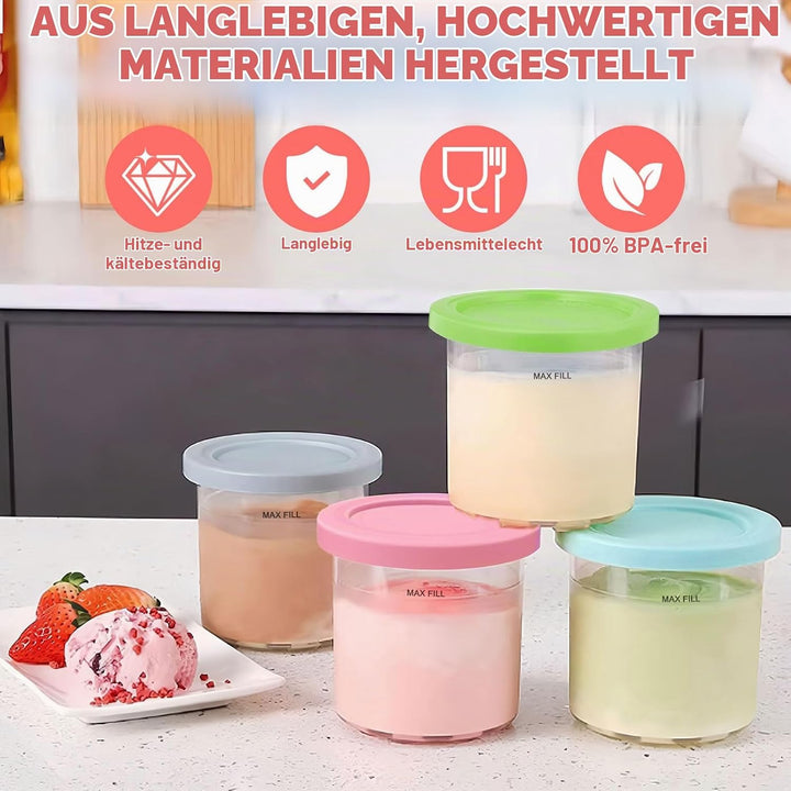 4 Stück Creami Behälter für die Ninja Creami Eismaschine, Behälter für Ninja Creami Eismaschine, Eis