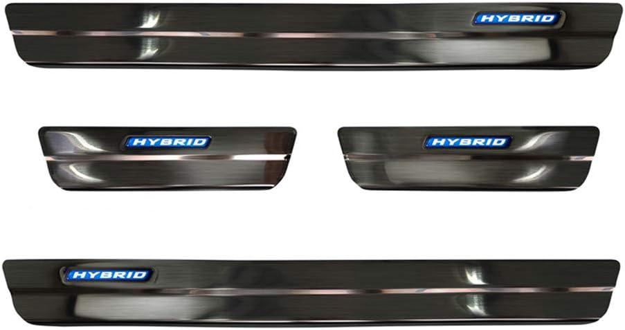 Schwarz Edelstahl Einstiegsleisten kompatibel mit Toyota Corolla XII Limousine/Hatchback/Touring Spo