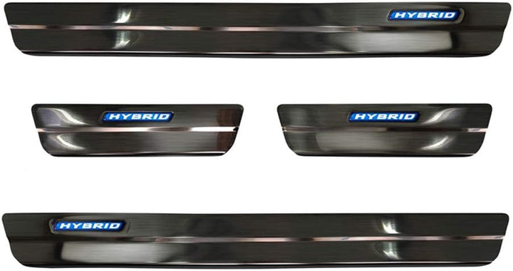 Schwarz Edelstahl Einstiegsleisten kompatibel mit Toyota Corolla XII Limousine/Hatchback/Touring Spo