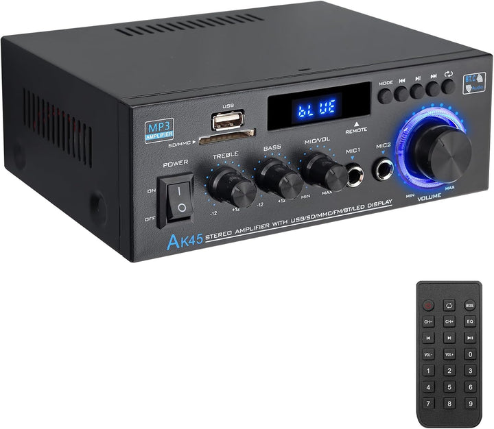 PROZOR Verstärker HiFi Digitaler Audio Verstärker Audio Power Stereo Verstärker AK-45 Receiver Bluet