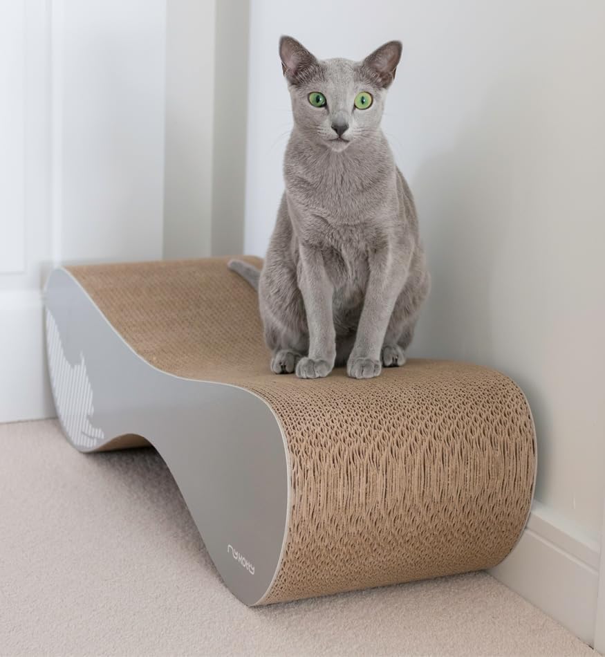 myKotty Stabile Kratzbank VIGO – Robustes Kratzmöbel für anspruchsvolle Katzen – Perfekt für Spielen